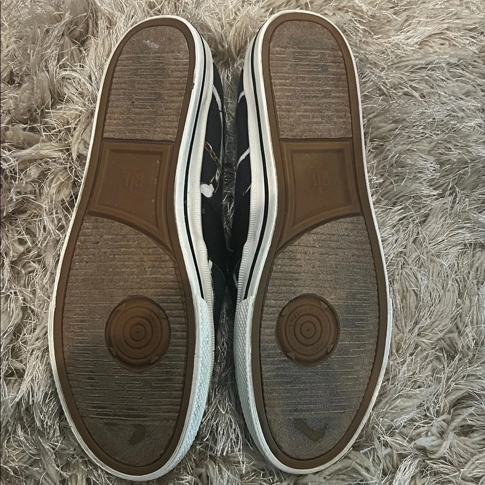 Lauren Ralph Lauren Navy Slip-On Shoes with Chain Pattern - Picture 6 of 6
